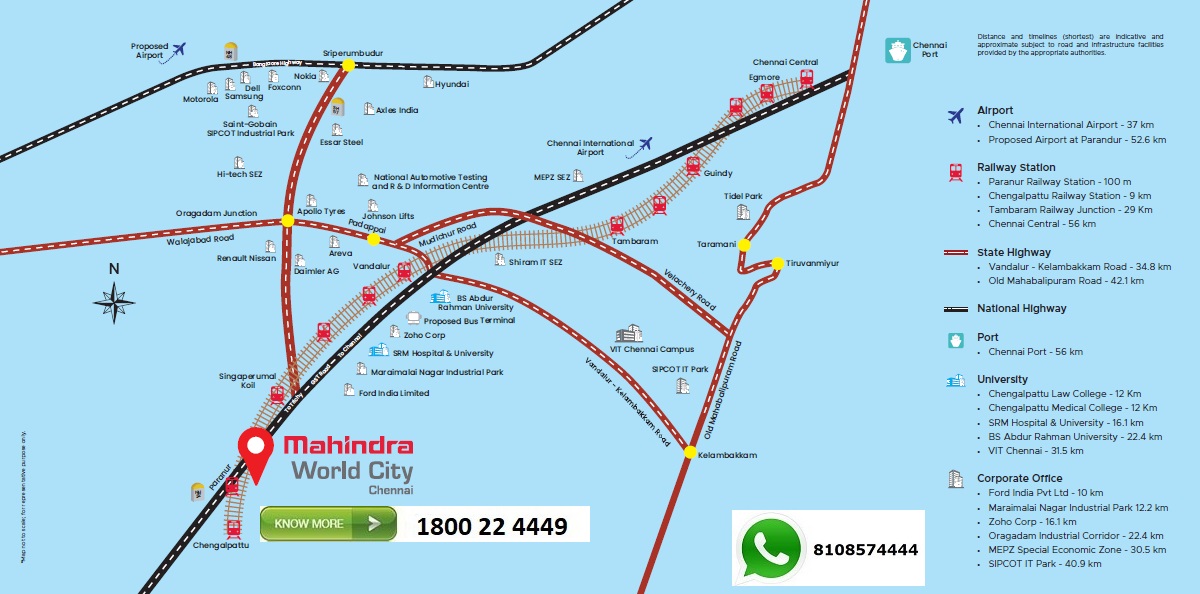 Mahindra chennai Location MAP